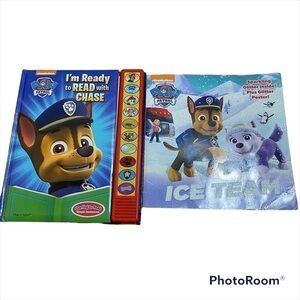 Paw Patrol Book Bundle Starting to Read Talking Read to Me Ice Team Hardcover